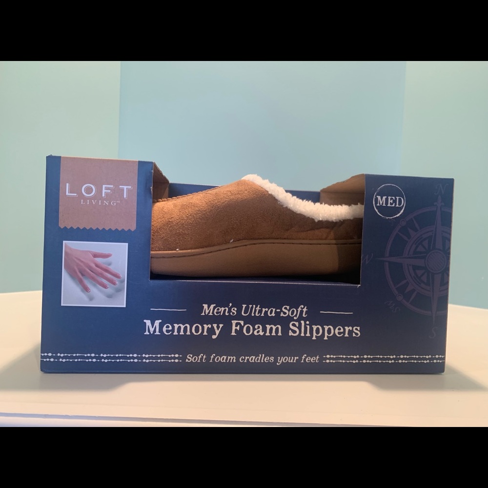 Tan suede slippers